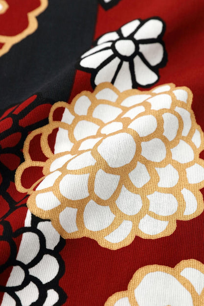 高島縮 40/40 半袖Tシャツ／金襴緞子（きんらんどんす）