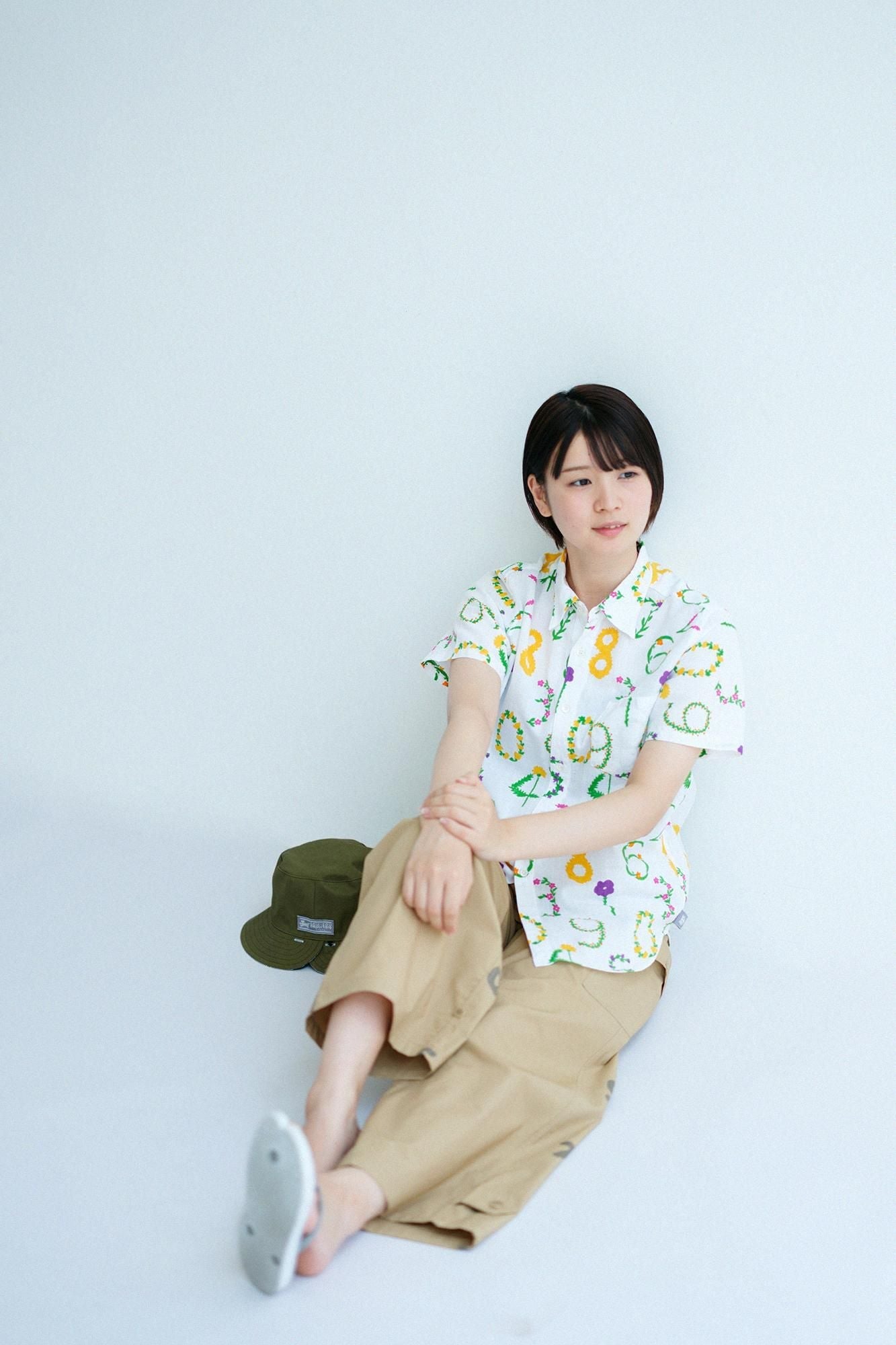 【net限定】伊勢木綿 文（ぶん） 半袖シャツ／花そすう