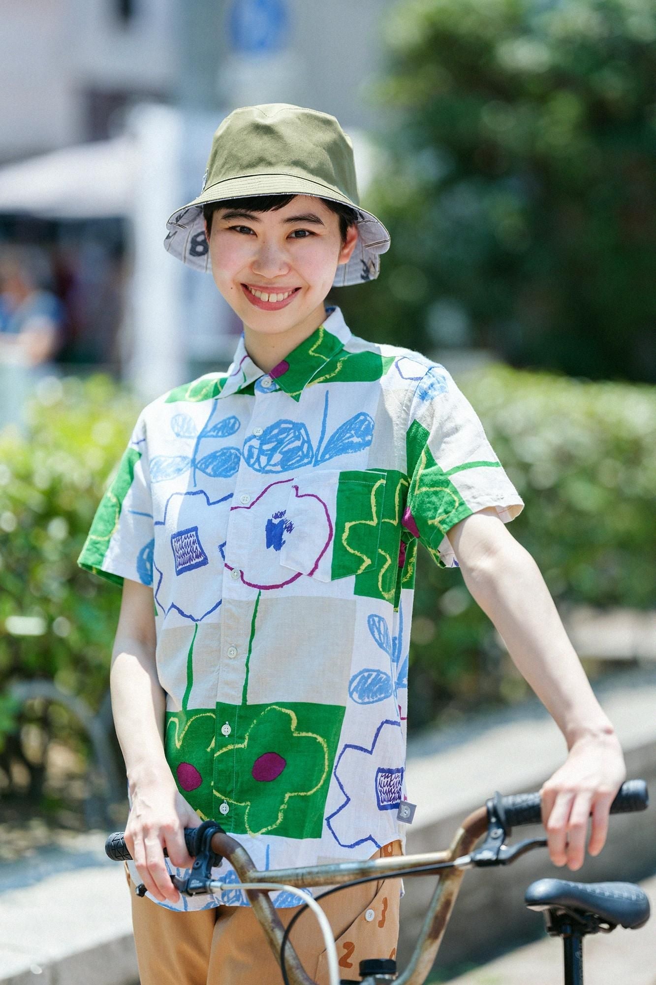 【net限定】伊勢木綿 文（ぶん） 半袖シャツ／わらわ