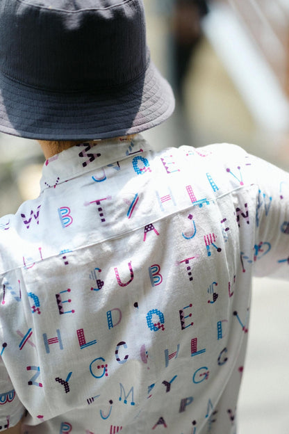 【net限定】伊勢木綿 文（ぶん） 半袖シャツ／YO-U-MO-JI ハレ