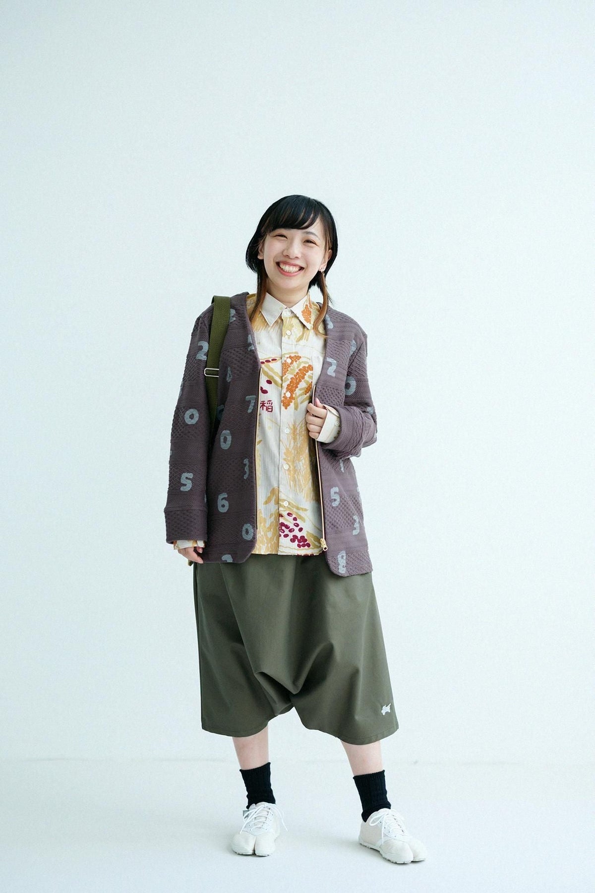 高島縮 20/20 シャツ／禾乃登（こくものすなわちみのる）