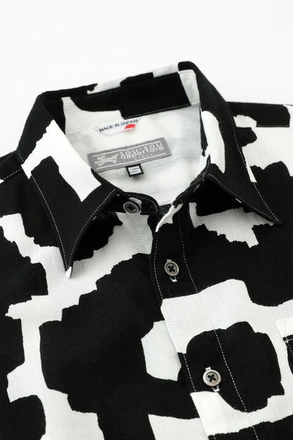 高島縮 20/20 シャツ／朴唐草（ぼくからくさ）