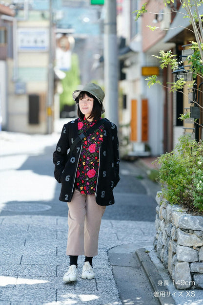 【net限定】高島縮 20/20 スタンドカラーシャツ／薔薇（ばら）