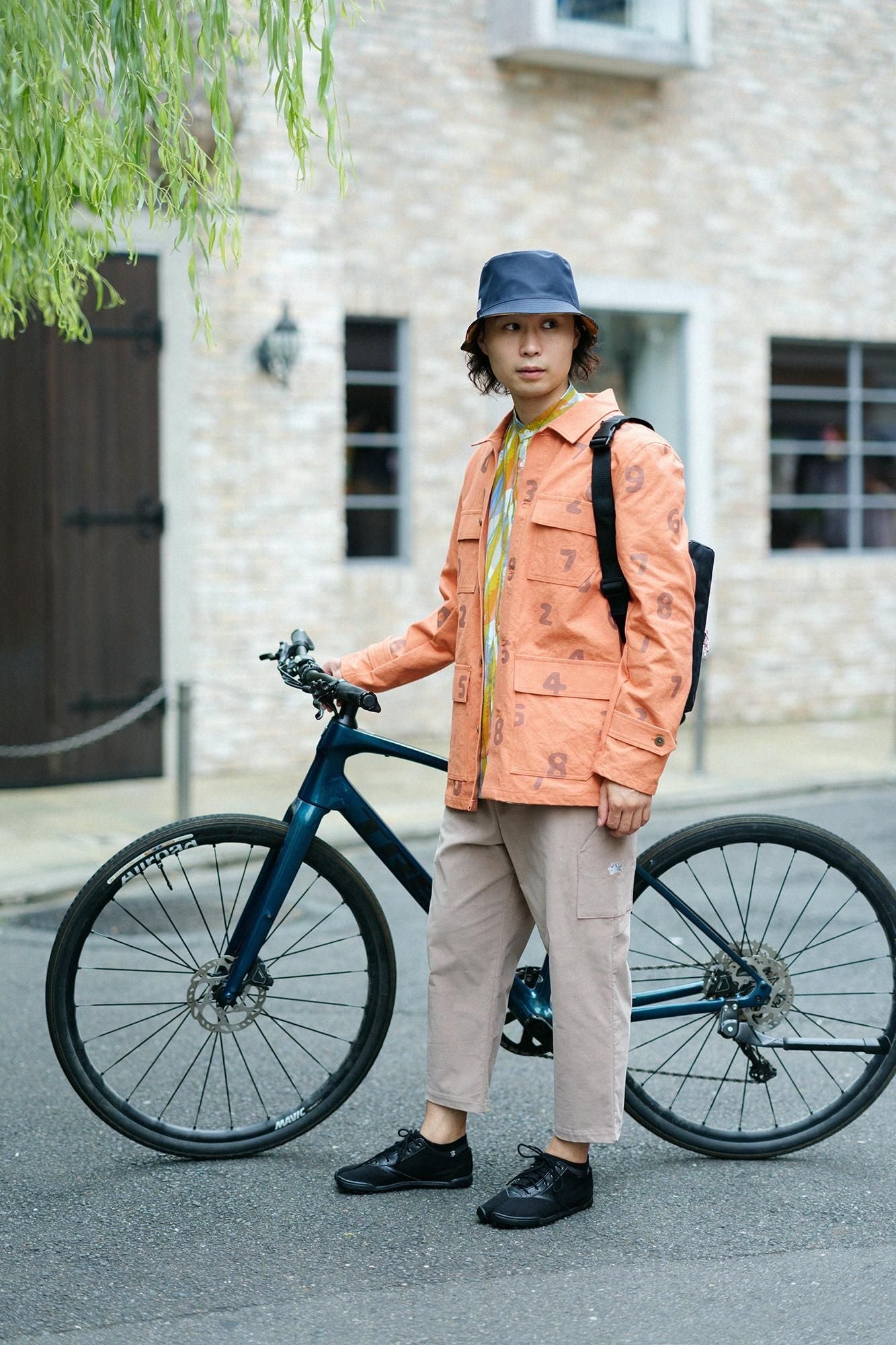 ヘビーツイルチェック リバーシブル BIKE HAT／SO-SU-U マスタード