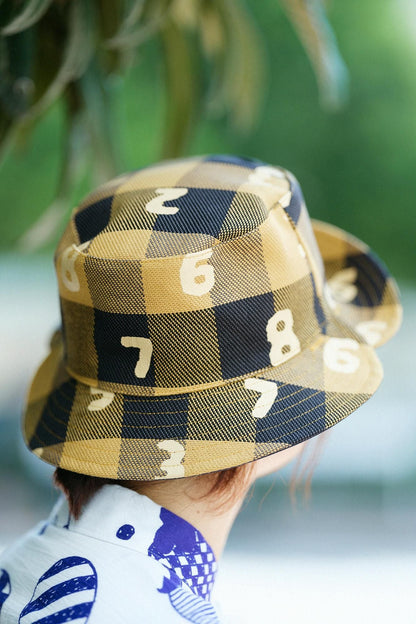 ヘビーツイルチェック リバーシブル BIKE HAT／SO-SU-U マスタード