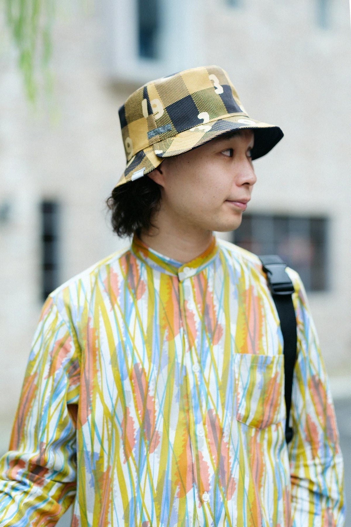 ヘビーツイルチェック リバーシブル BIKE HAT／SO-SU-U マスタード