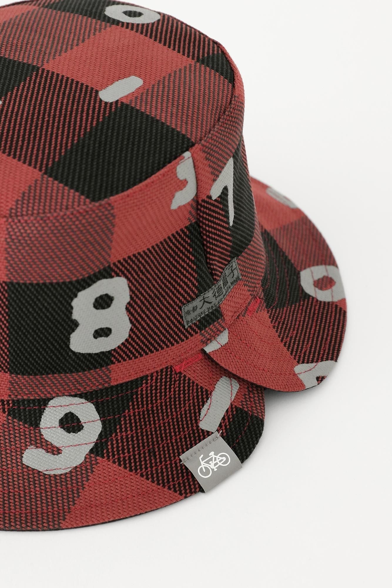 ヘビーツイルチェック リバーシブル BIKE HAT／SO-SU-U レッド