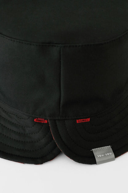ヘビーツイルチェック リバーシブル BIKE HAT／SO-SU-U レッド
