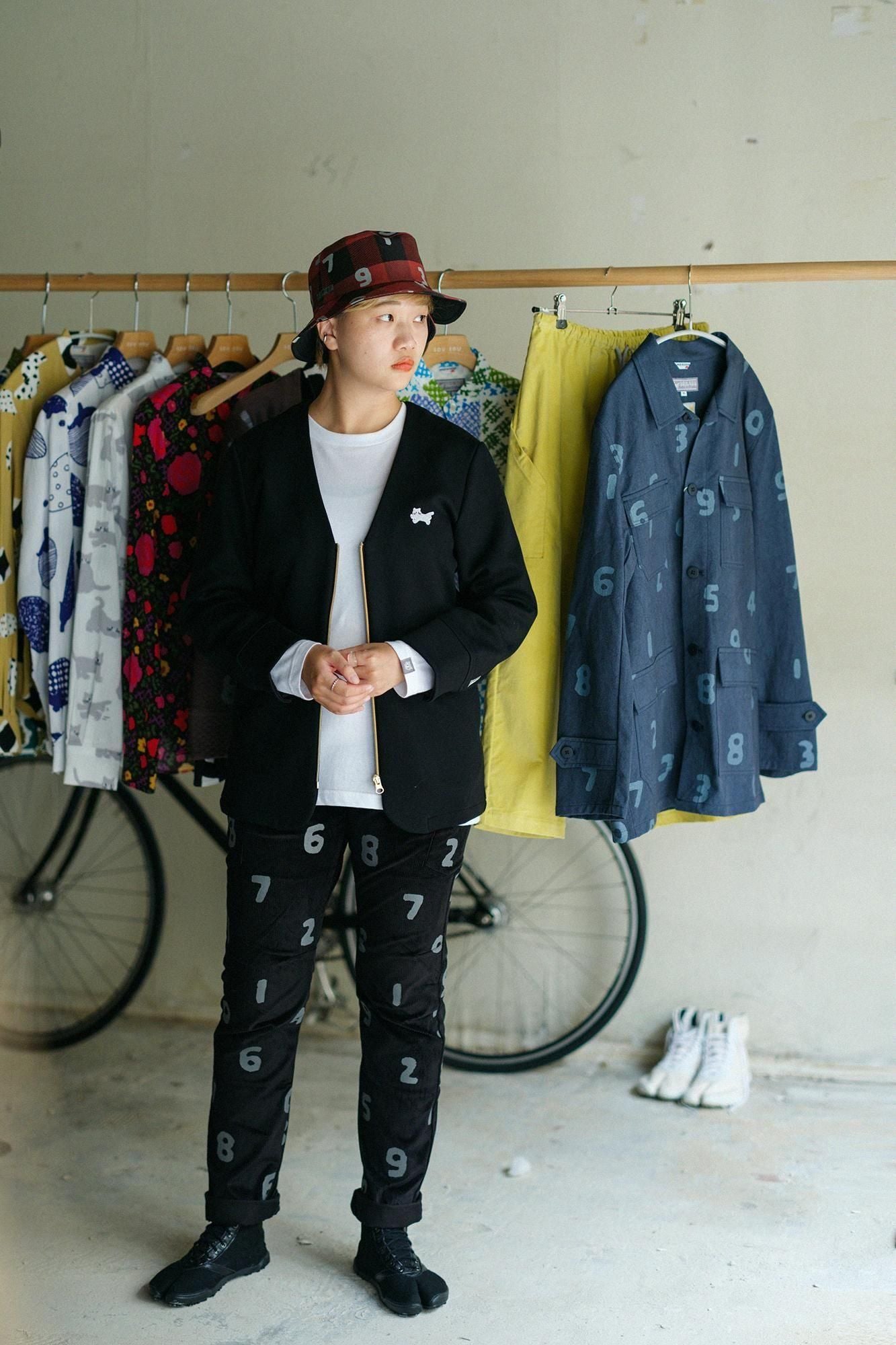 ヘビーツイルチェック リバーシブル BIKE HAT／SO-SU-U レッド