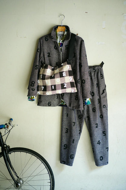 コットンツイル 衿付ZIP UP ジャケット／SO-SU-U ヘザーネイビー