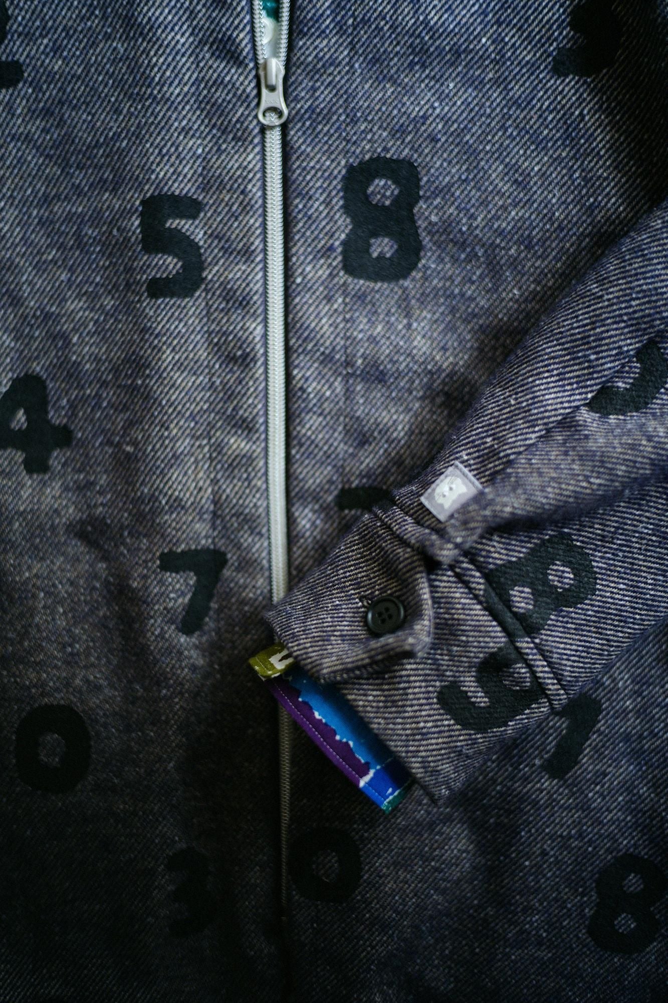 コットンツイル 衿付ZIP UP ジャケット／SO-SU-U ヘザーネイビー