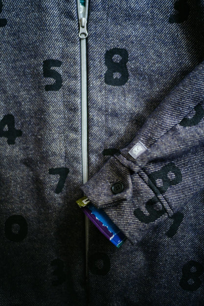 コットンツイル 衿付ZIP UP ジャケット／SO-SU-U ヘザーネイビー