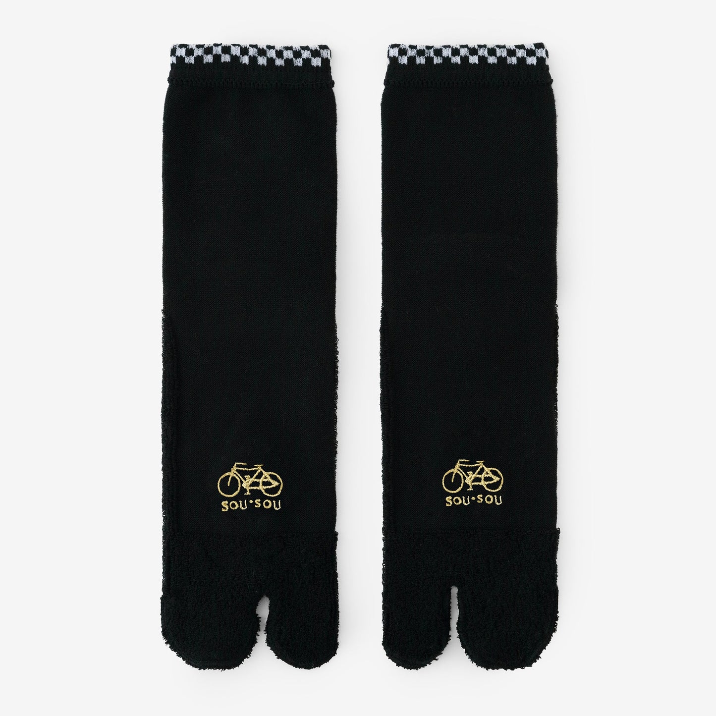 クッションパイル足袋下（普通丈）／濡羽色（ぬればいろ）