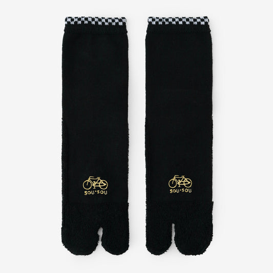 クッションパイル足袋下（普通丈）／濡羽色（ぬればいろ）