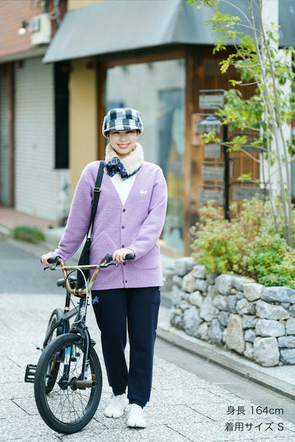 裏毛 BIKEパンツ／ネイビー×ねこ かけっこ