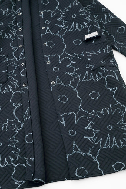 キルティングジャカール SANPOワンピース／おおらからくがき ダークネイビー
