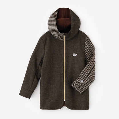 CBNウール ZIP UP フードジャケット／ローアンバー