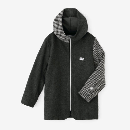 CBNウール ZIP UP フードジャケット／ダークグレー