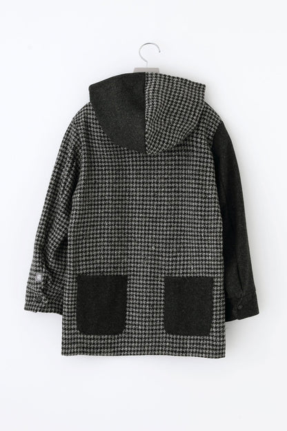 CBNウール ZIP UP フードジャケット／ダークグレー