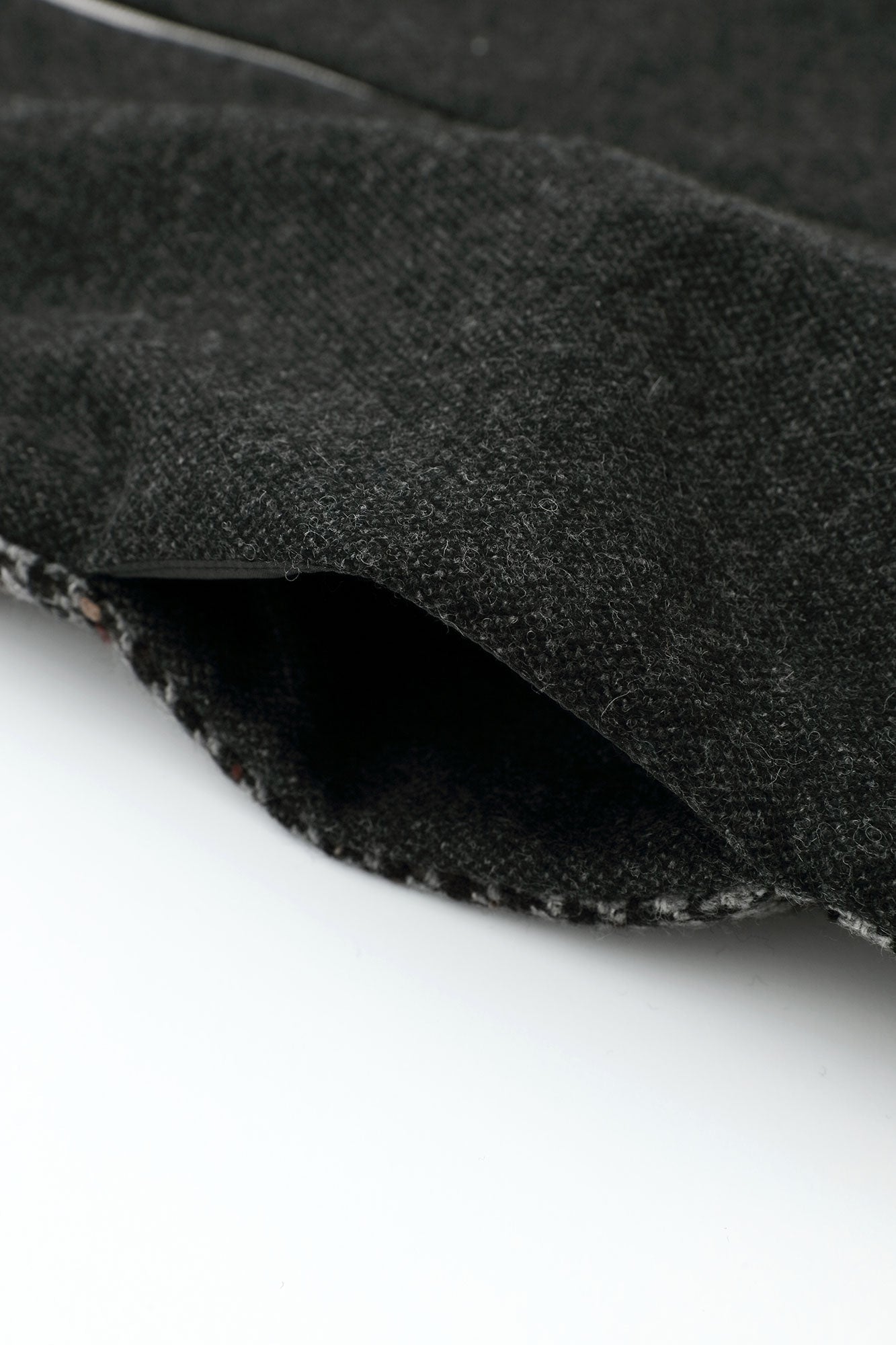CBNウール ZIP UP フードジャケット／ダークグレー