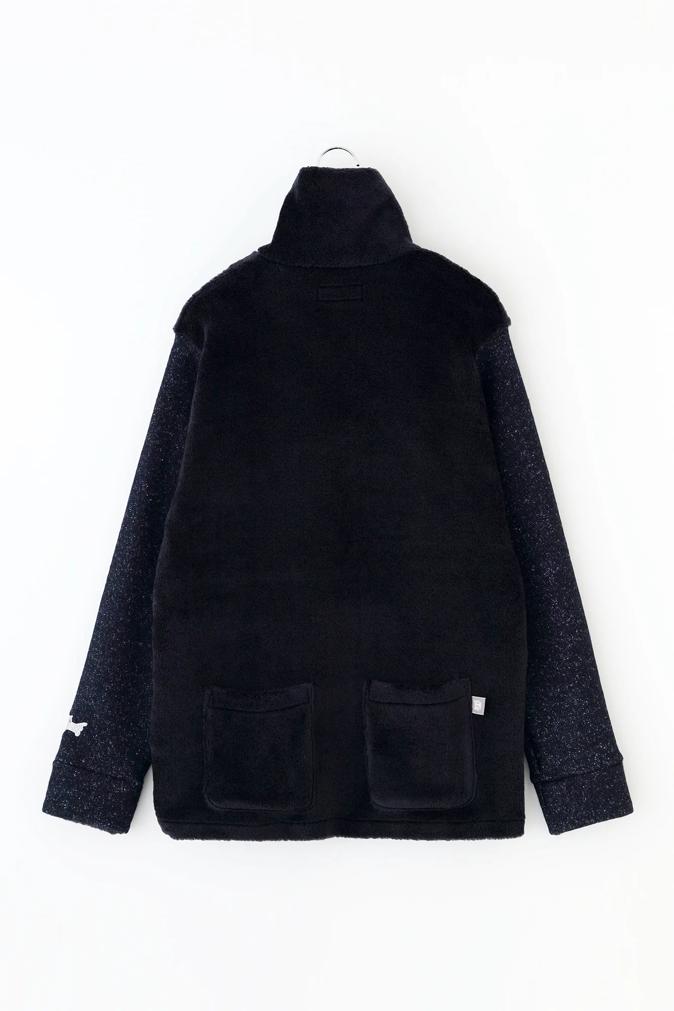 ボア×ウールブークレ ZIP UP N.W BIKEブルゾン／ネイビー×ネイビー