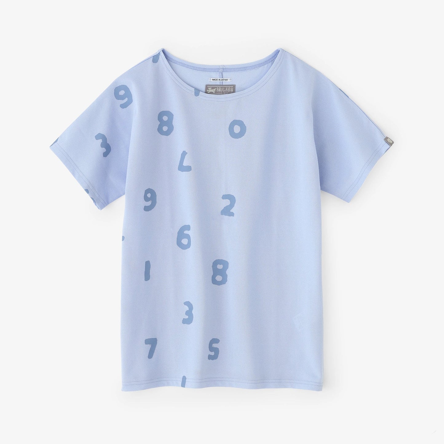 C/CM(R) カノコニット 型ぬきTシャツ／SO-SU-U 上下（しょうか）と余白（よはく） スカイブルー