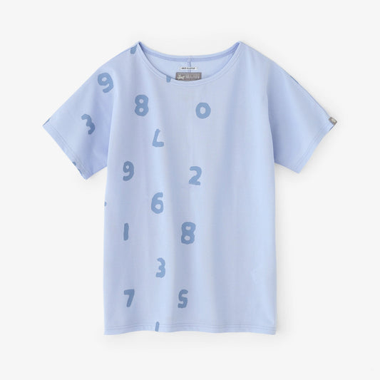 C/CM(R) カノコニット 型ぬきTシャツ／SO-SU-U 上下（しょうか）と余白（よはく） スカイブルー