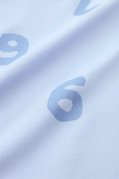 C/CM(R) カノコニット 型ぬきTシャツ／SO-SU-U 上下（しょうか）と余白（よはく） スカイブルー