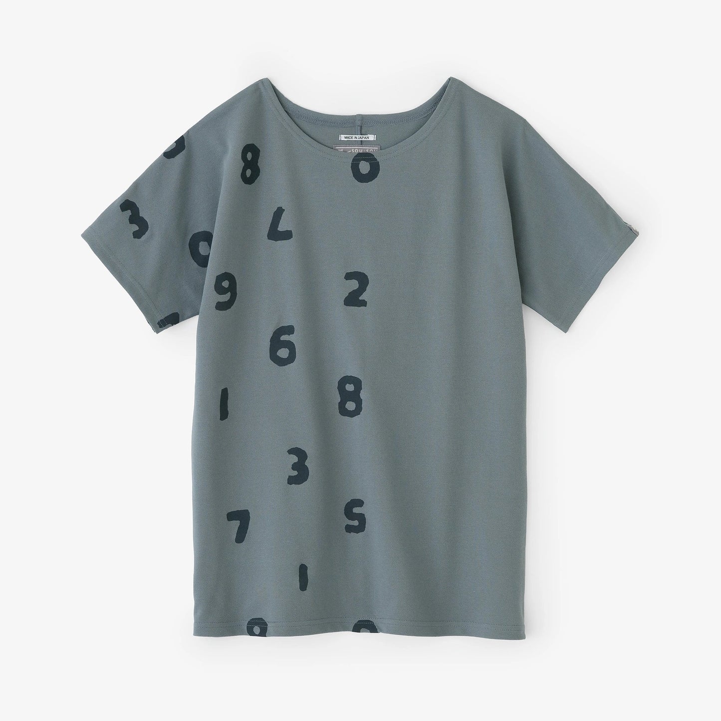C/CM(R) カノコニット 型ぬきTシャツ／SO-SU-U 上下（しょうか）と余白（よはく） スチールブルー