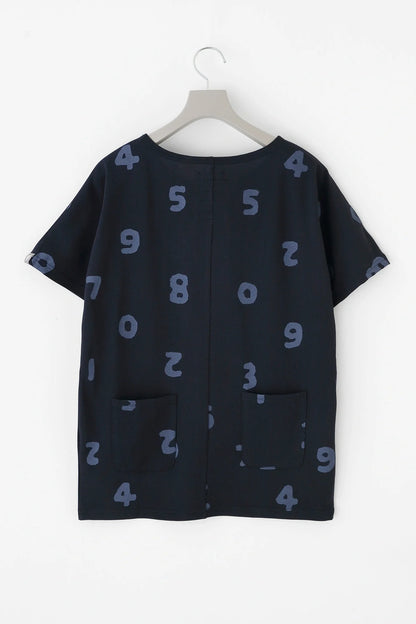 C/CM(R) カノコニット 型ぬきTシャツ／SO-SU-U 上下（しょうか）と余白（よはく） ネイビー