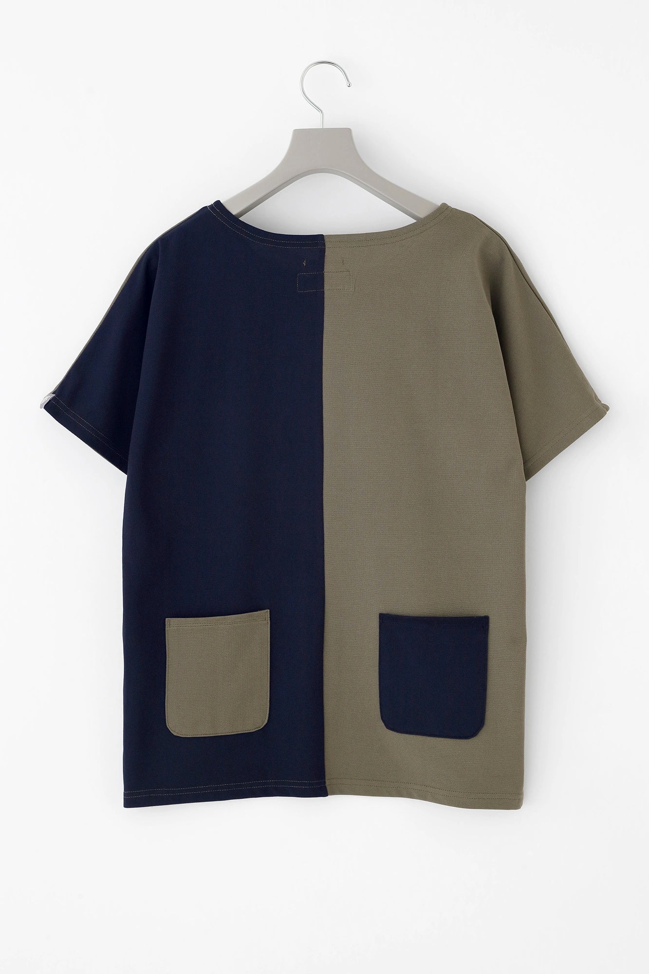 C/CM(R) カノコニット 型ぬきTシャツ／ローアンバー×ネイビー