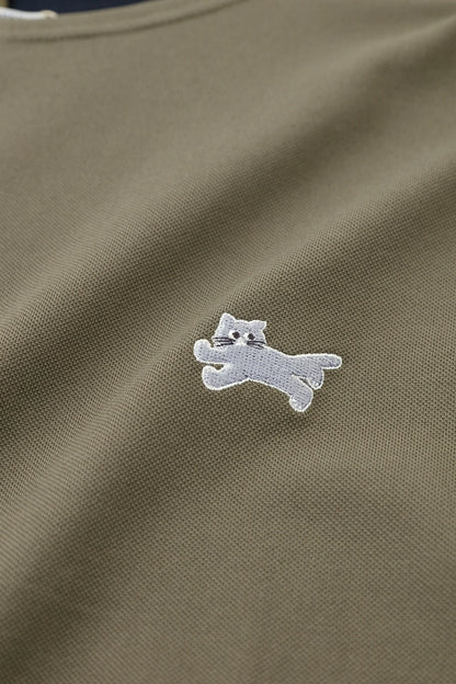C/CM(R) カノコニット 型ぬきTシャツ／ローアンバー×ネイビー