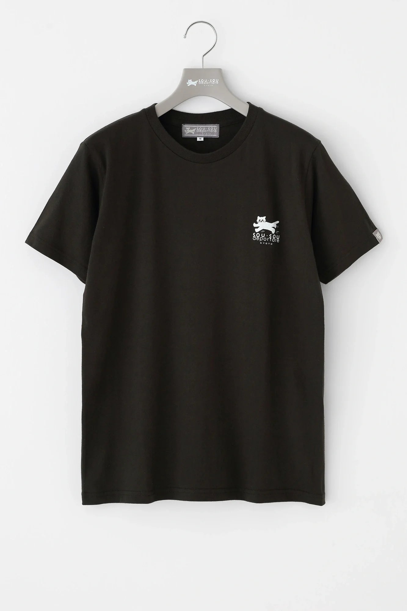 ねこ 半袖Tシャツ[5.0]／スモークブラック
