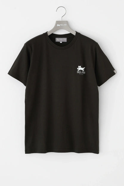 ねこ 半袖Tシャツ[5.0]／スモークブラック