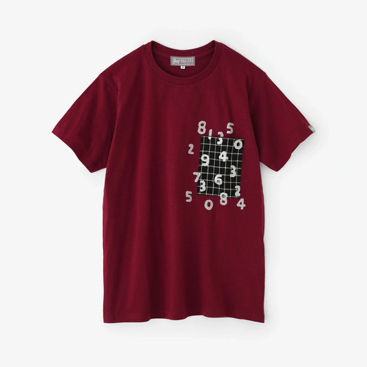 半袖 ポケットTシャツ[5.0]／バーガンディ×SO-SU-U昆（こん）