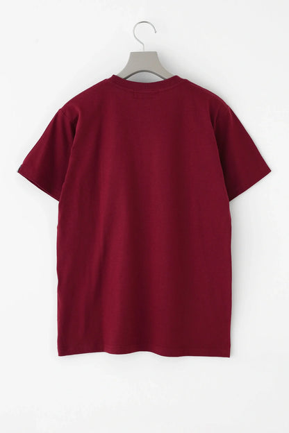 半袖 ポケットTシャツ[5.0]／バーガンディ×SO-SU-U昆（こん）