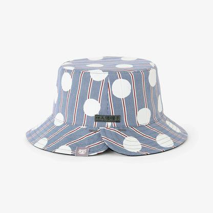サテンストライプ リバーシブル BIKE HAT／すいぎょく 紺青（こんじょう）