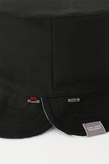 サテンストライプ リバーシブル BIKE HAT／すいぎょく 紺青（こんじょう）