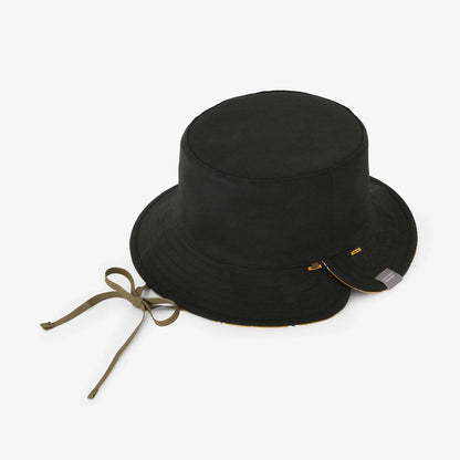 サテンストライプ リバーシブル BIKE HAT／すいぎょく 山吹茶（やまぶきちゃ）