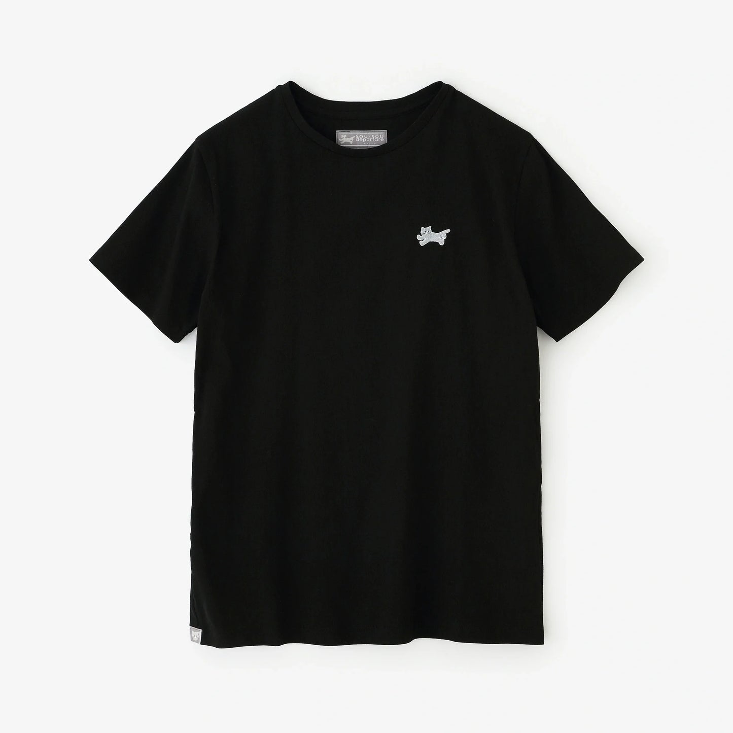 高島縮 40/40 半袖Tシャツ／ブラック