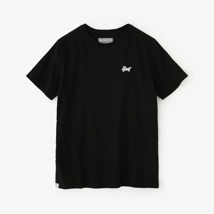 高島縮 40/40 半袖Tシャツ／ブラック