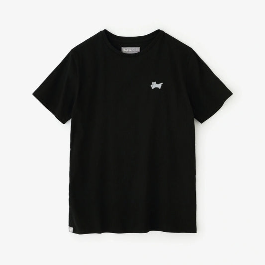 高島縮 40/40 半袖Tシャツ／ブラック