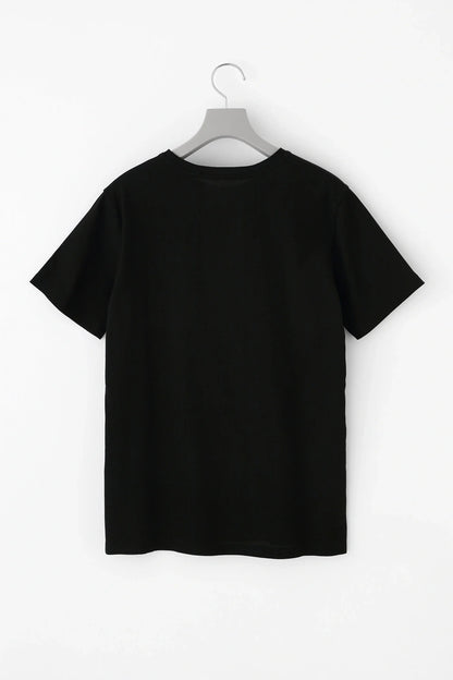 高島縮 40/40 半袖Tシャツ／ブラック