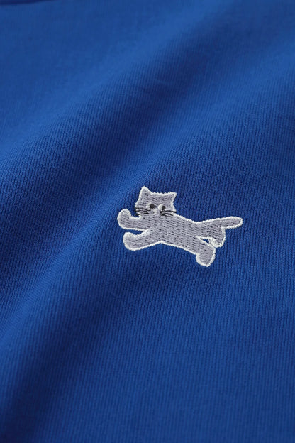 高島縮 40/40 半袖Tシャツ／ブルー