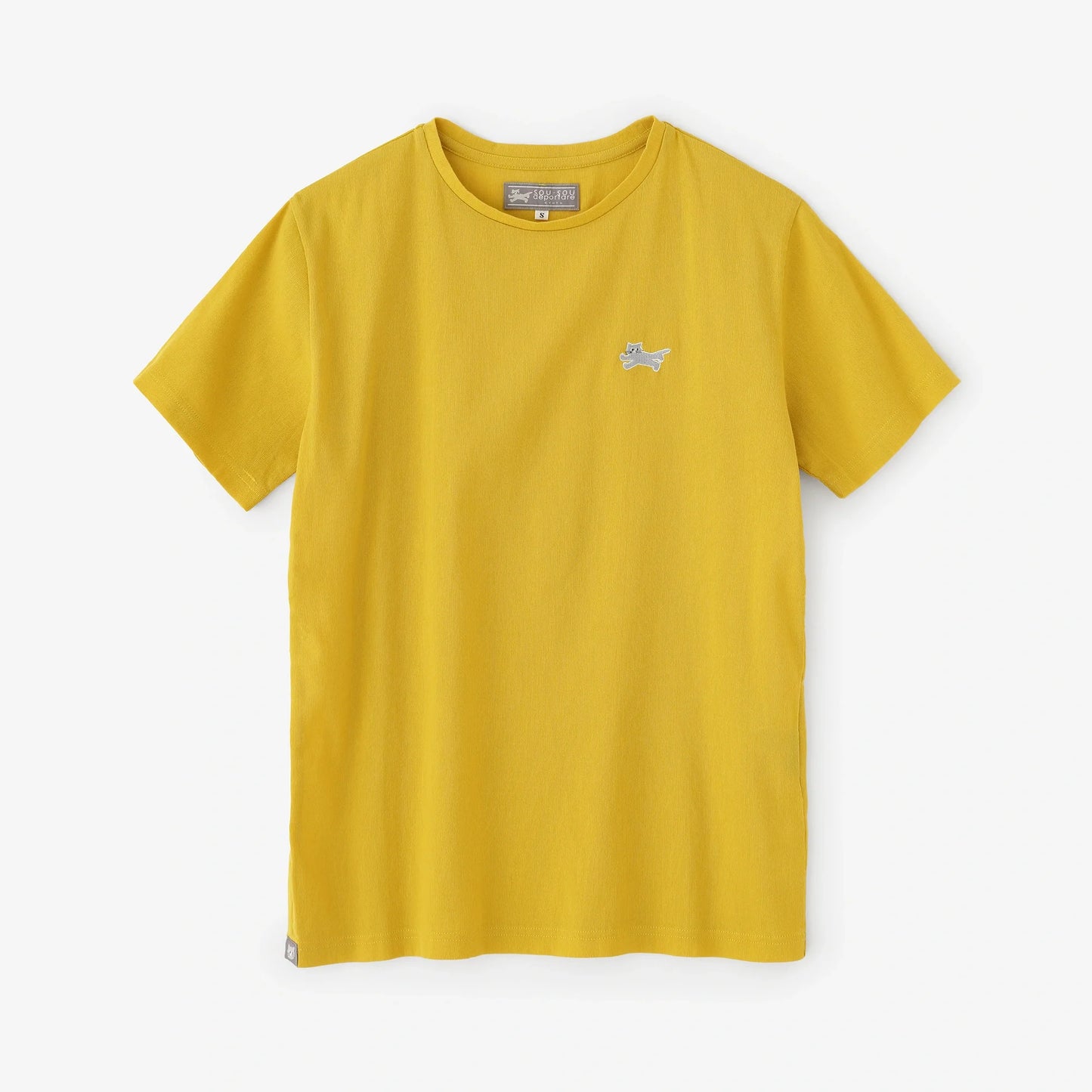 高島縮 40/40 半袖Tシャツ／イエロー