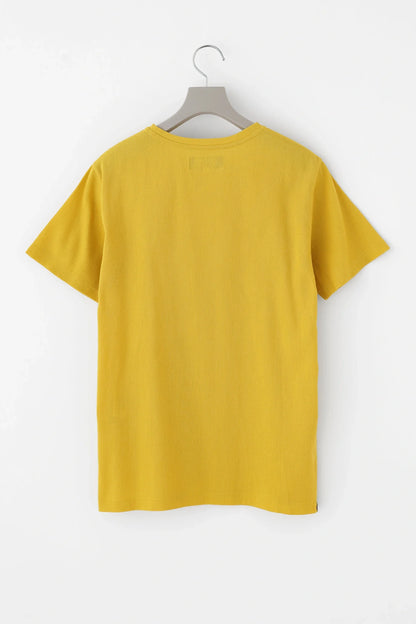 高島縮 40/40 半袖Tシャツ／イエロー