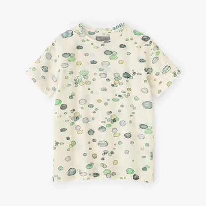 高島縮 40/40 半袖Tシャツ／炭酸水（たんさんすい）