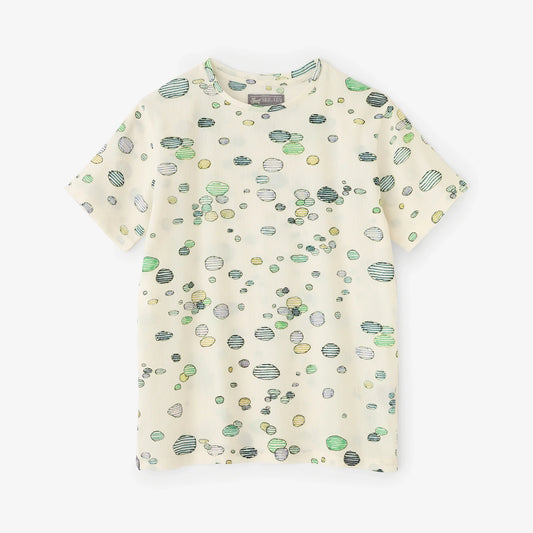 高島縮 40/40 半袖Tシャツ／炭酸水（たんさんすい）
