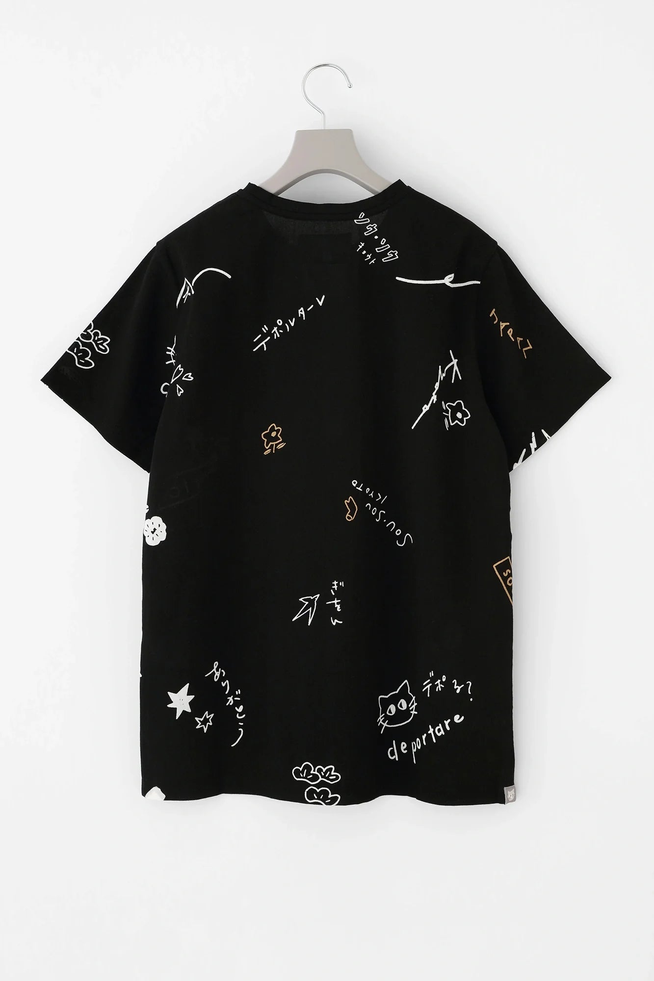 高島縮 40/40 半袖Tシャツ／depo 乱描画（らんびょうが）