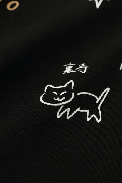 高島縮 40/40 半袖Tシャツ／depo 乱描画（らんびょうが）